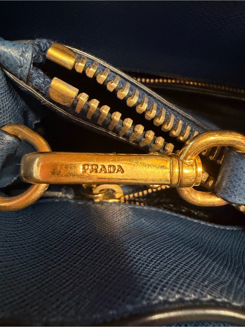PRADA Saffiano Leather Triple compartment Bag-blue - Picture 10 of 16